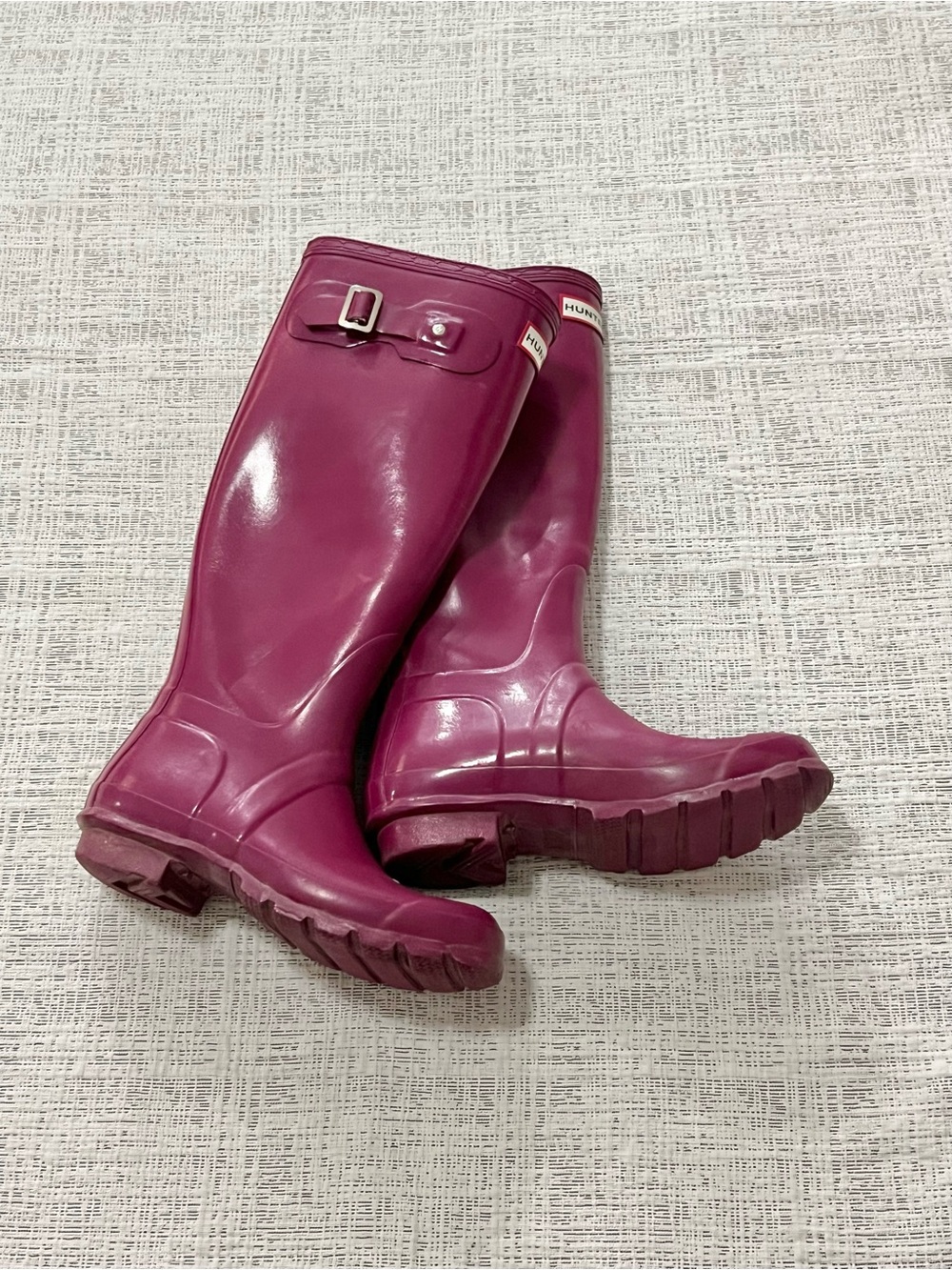 Hunter Original Gloss Tall Rain Boots Berry Plum Women’s US 5 EU 35/36